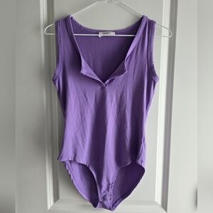 Zenana Outfitters Lavender Purple Sleeveless Bodysuit